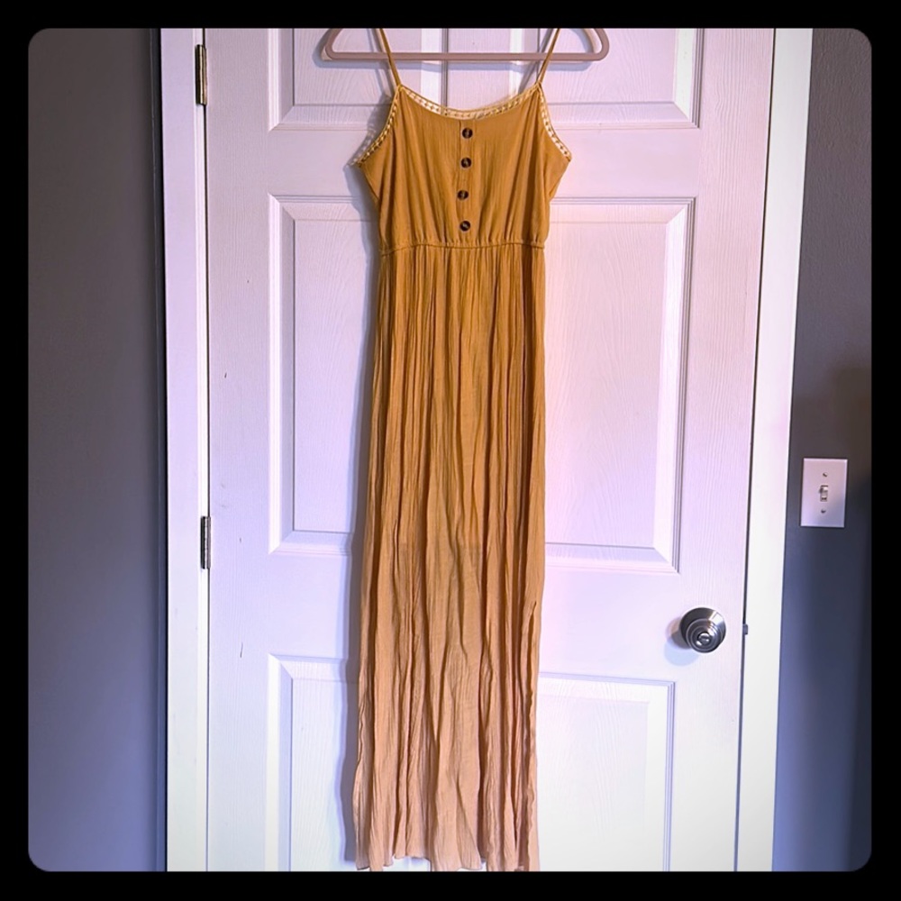 Mustard Yellow Maxi Summer Dress